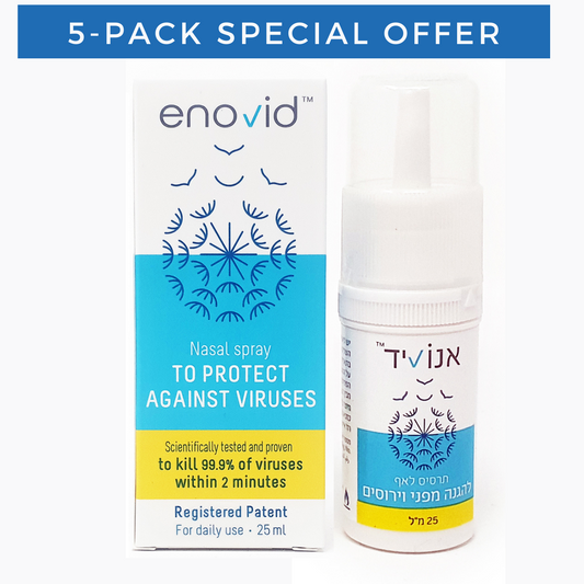 Special Offer! 5-PACK Enovid SaNOtize Nitric Oxide Nasal Spray (NONS)